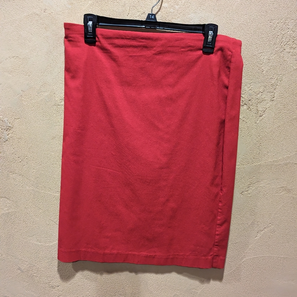 Red pencil skirt
